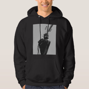 Svart M! SF! T-logotyp Hoddie Sweatshirt Med Luva