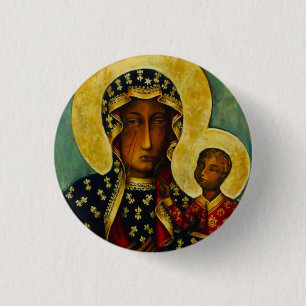 Svart madonna av Częstochowa Knapp