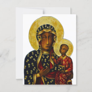 Svart madonna av Częstochowa Vykort