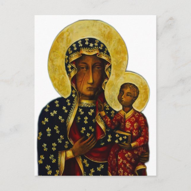 Svart madonna av Częstochowa Vykort (Framsida)