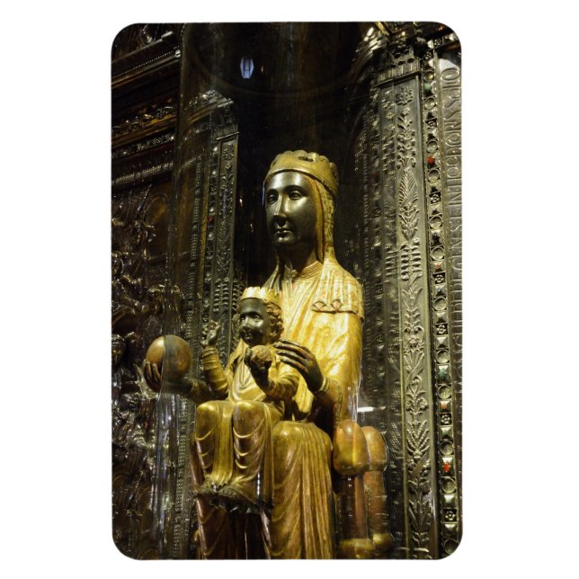 Svart madonna montserrat flexi magnet (Vertikal)