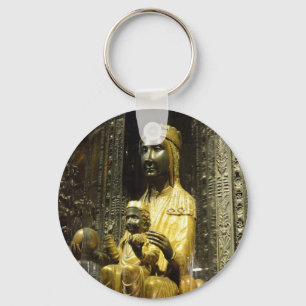 svart madonna montserrat-nyckelkedja nyckelring