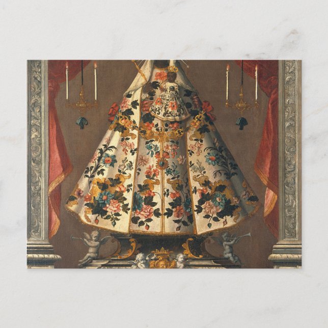 Svart Madonna Painting 1745 Vykort (Framsida)