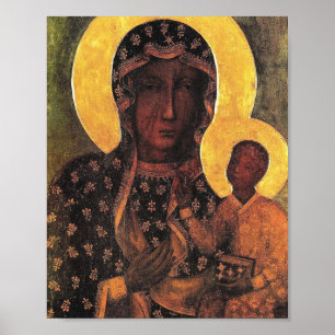 Svart Madonna Polen vår Dam Czestochowa Poster
