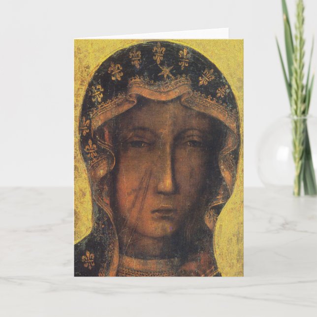 Svart madonna till Czestochowa Greeting Card Kort (Framsida)