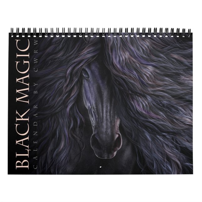 Svart magisk hästkalender kalender (Omslag)