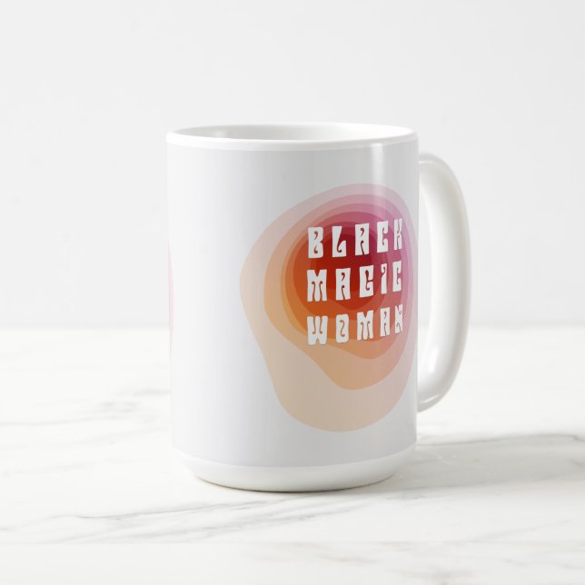 Svart magisk kvinna kaffemugg (Framsida höger)