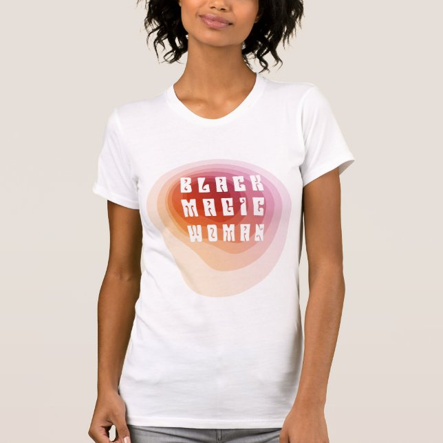 Svart magisk kvinna t shirt (Framsida)