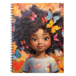 Svart, magisk melanin, prinsessbruna hudflickor anteckningsbok