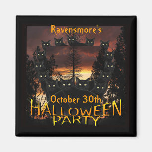 Svart magneter för patrullkatthalloween fest