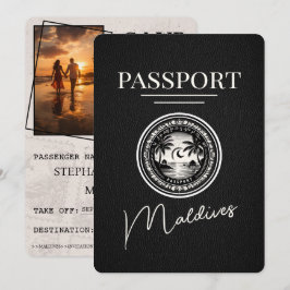 Svart Maldivernas pass Spara datum Datumet