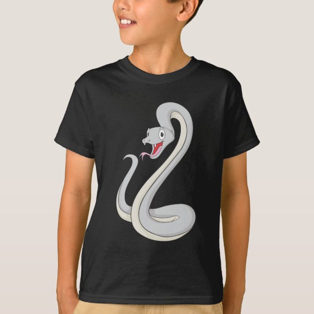 Svart Mambaorm för lycklig T-shirt (Framsida)