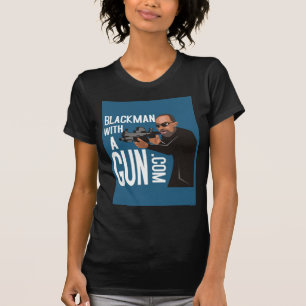 Svart man med ett vapen LogoWear Tee