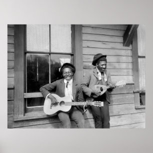Svart man som leker Gitarr, 1902 Poster