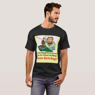 Svart man T-tröja älskar jag Ketchup Tee Shirt