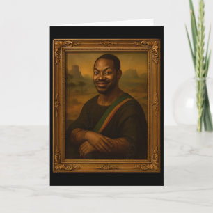 Svart Mana Lisa Man Afroamerikansk Svart Historia Kort