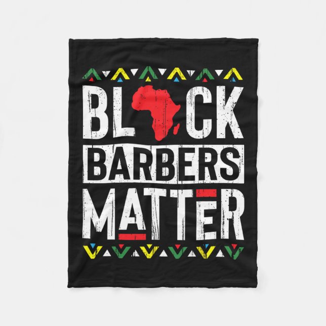 Svart månad Barbers Problemhistoria Afrikas kvinno Fleecefilt (Framsidan)