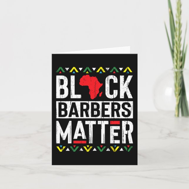 Svart månad Barbers Problemhistoria Afrikas kvinno Kort (Framsida)