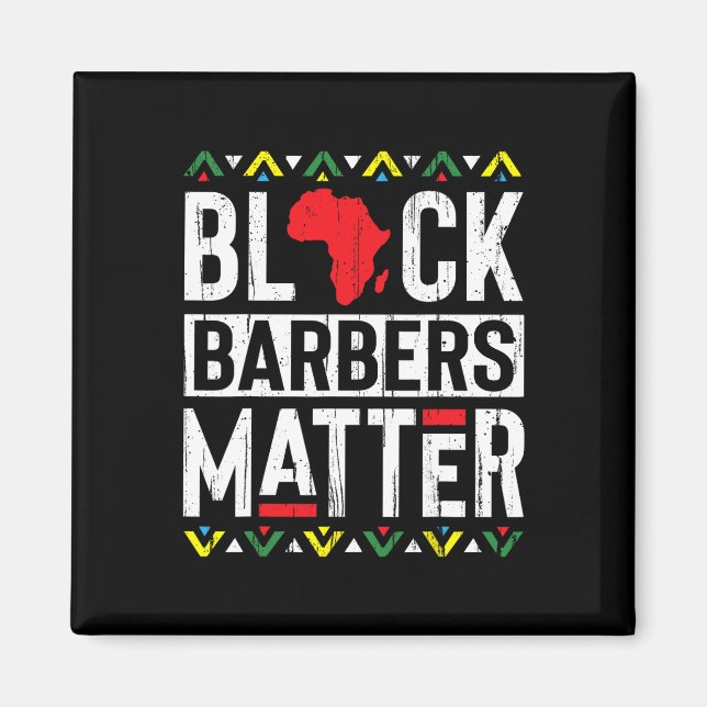 Svart månad Barbers Problemhistoria Afrikas kvinno Magnet (Framsidan)