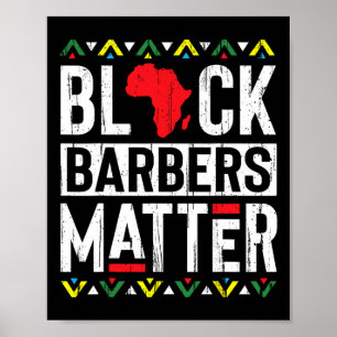 Svart månad Barbers Problemhistoria Afrikas kvinno Poster