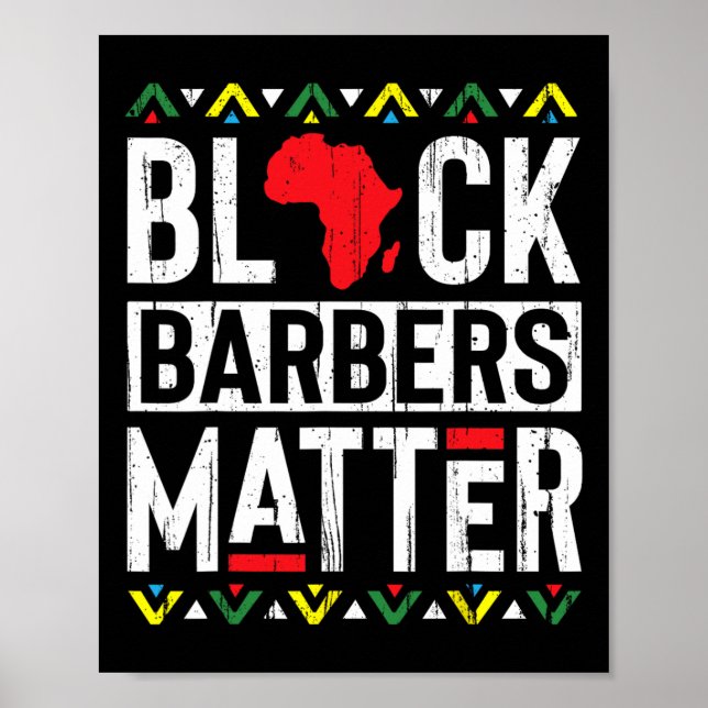 Svart månad Barbers Problemhistoria Afrikas kvinno Poster (Framsidan)