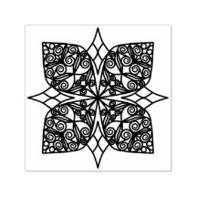 Svart Mandala Emblem Shamrock