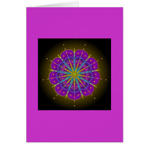 Svart mandala hälsningskort