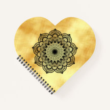 Svart Mandala på mjuk guld bakgrund