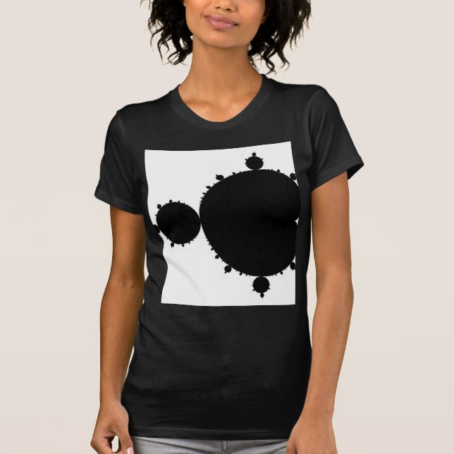 Svart Mandelbrot T Shirt (Framsida)