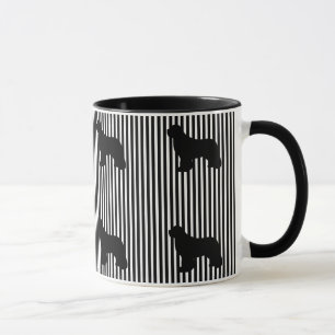 Svart mång- mugg för Newfoundland hundkaffe