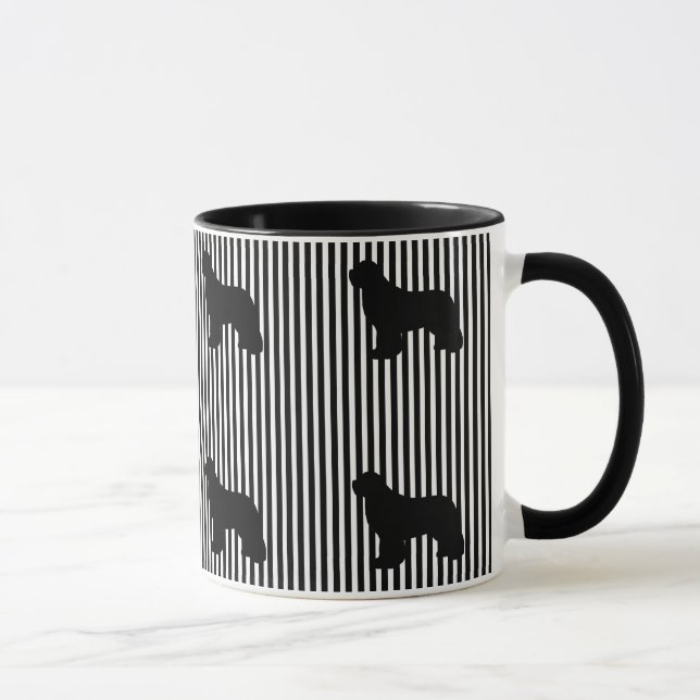 Svart mång- mugg för Newfoundland hundkaffe (Höger)