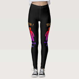 Svart mångfärgat - märka mig in leggings