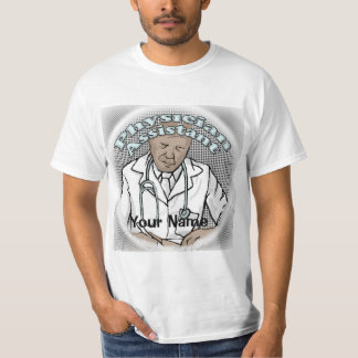 Svart manlig läkarassistent t shirt