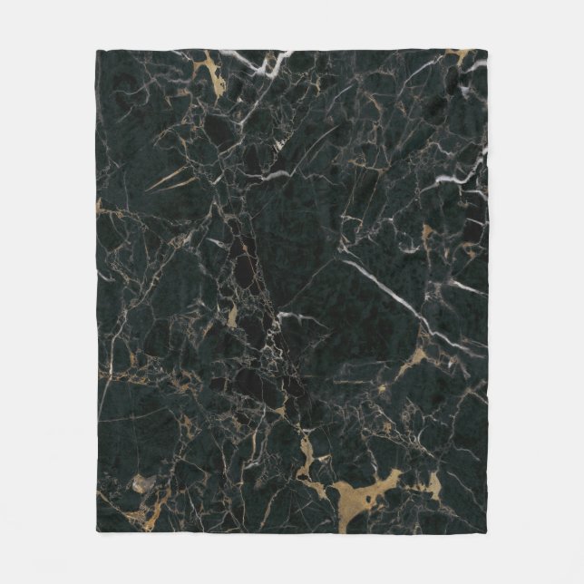 Svart marbel för elegant: Texturerad bakgrund Fleecefilt (Framsidan)