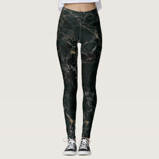 Svart marbel för elegant: Texturerad bakgrund Leggings