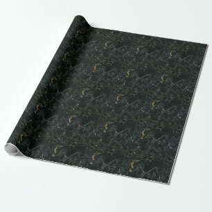 Svart marbel för elegant: Texturerad bakgrund Presentpapper