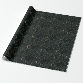 Svart marbel för elegant: Texturerad bakgrund Presentpapper
