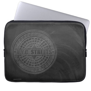 Svart marble laptop fodral