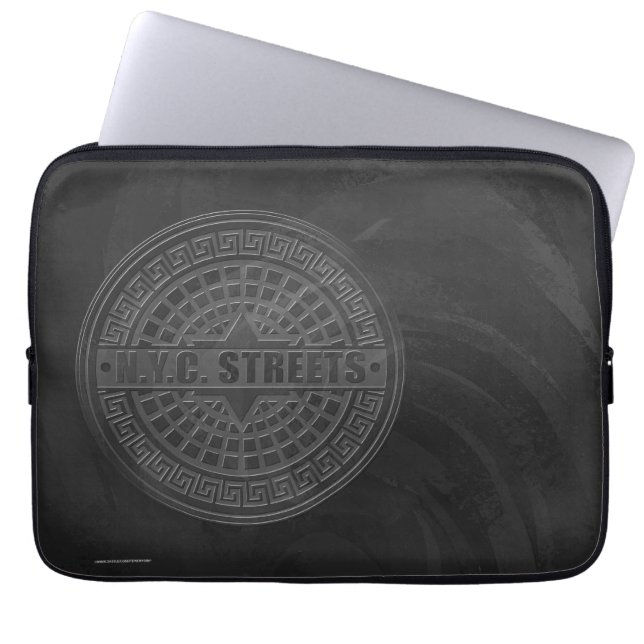 Svart marble laptop fodral (Framsidan)