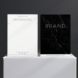 Svart marble necklace Jewelry Visning Card Visitkort