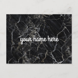 Svart marble Personlig-vykort Vykort