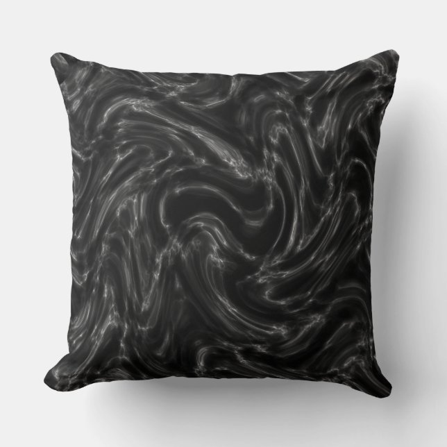 Svart marble Reversible Pillow Kudde (Framsida)
