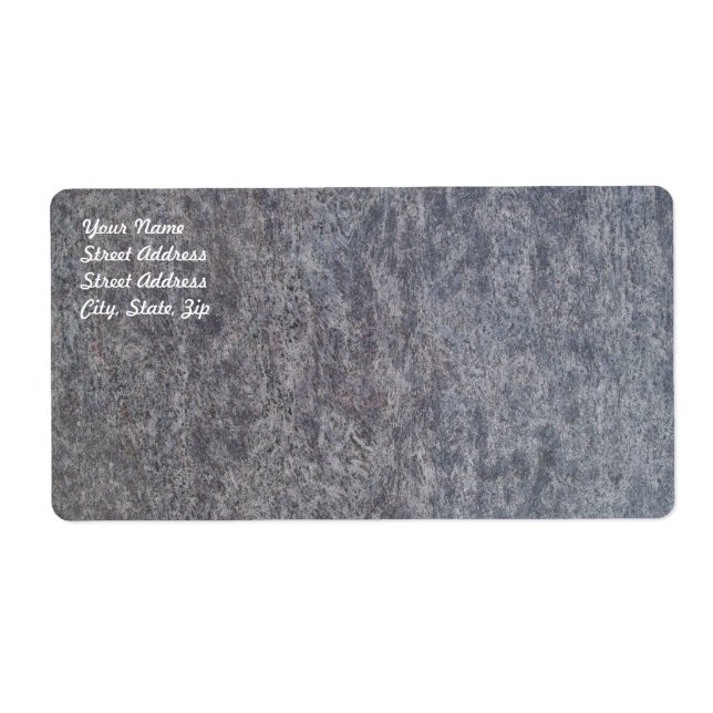 Svart marble Shipping Label Fraktsedel (Framsidan)