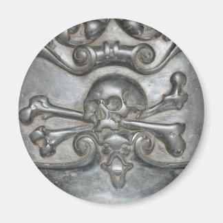 Svart Marble Skull & Bones Fridge Magnets Magnet