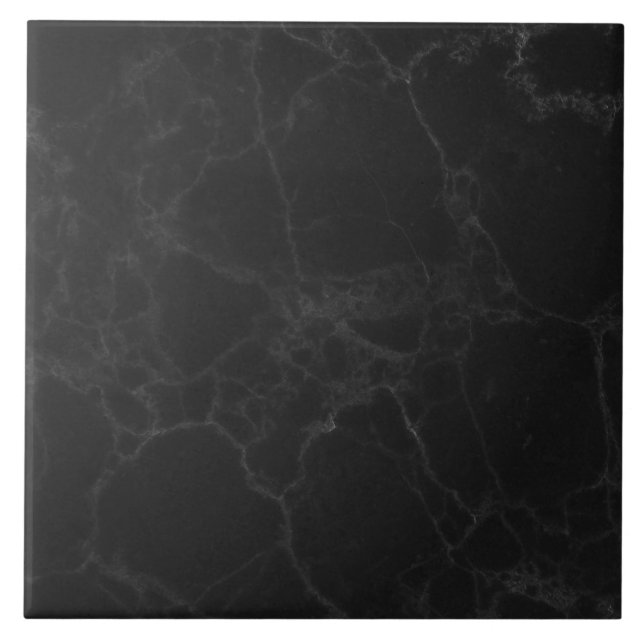 Svart marble Struktur keramik Tile 6 Inch Square Kakelplatta (Framsidan)