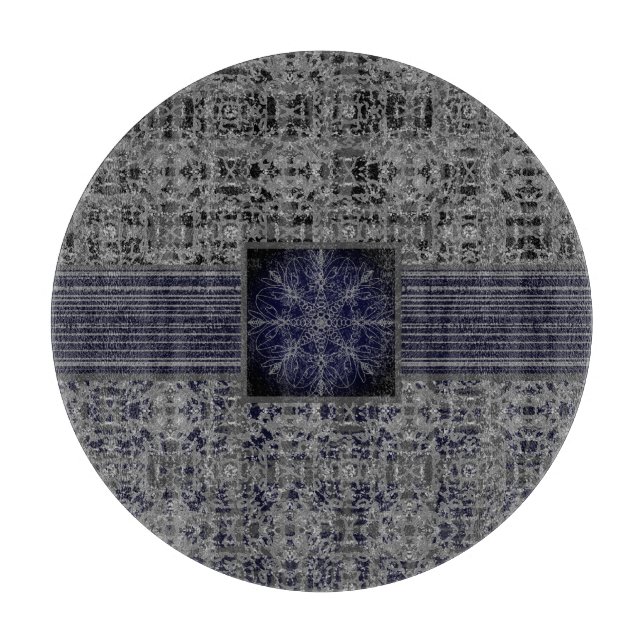 Svart, marin och Grått X och O:s Mönster (Framsidan)