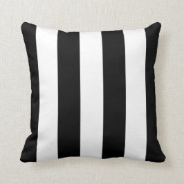 Svart markisrand kudde