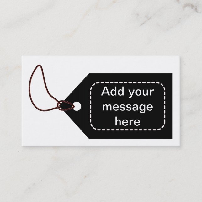 Svart märkre visitkort (Framsida)