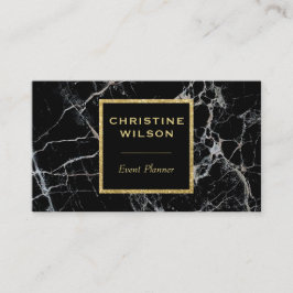 Svart marmor av elegant visitkort
