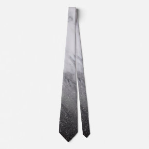 Svart marmor bleknande vattenfall ombre glitter slips